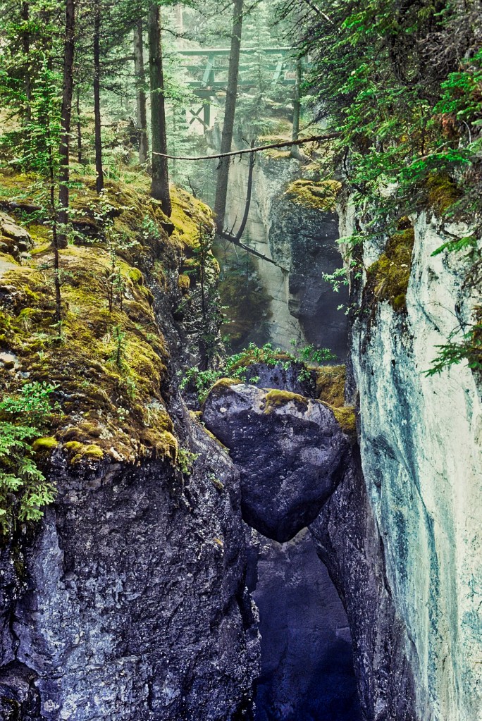 Suspended Rock, Maligne Canyon, Jasper NP, AB