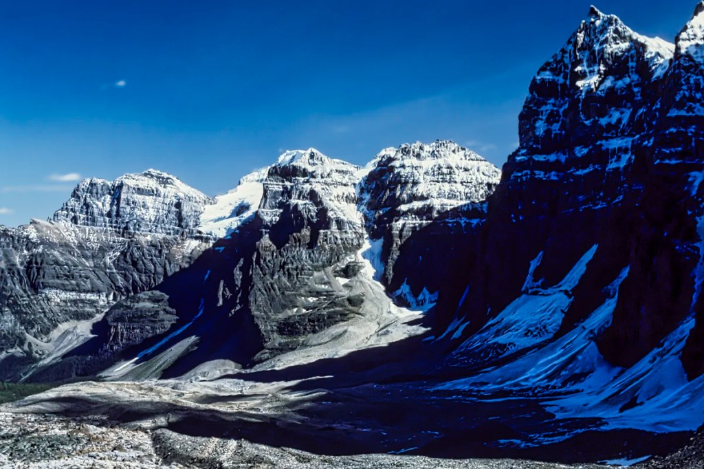 Wenkchemna Peaks from Alpine Meadows, Banff NP, AB