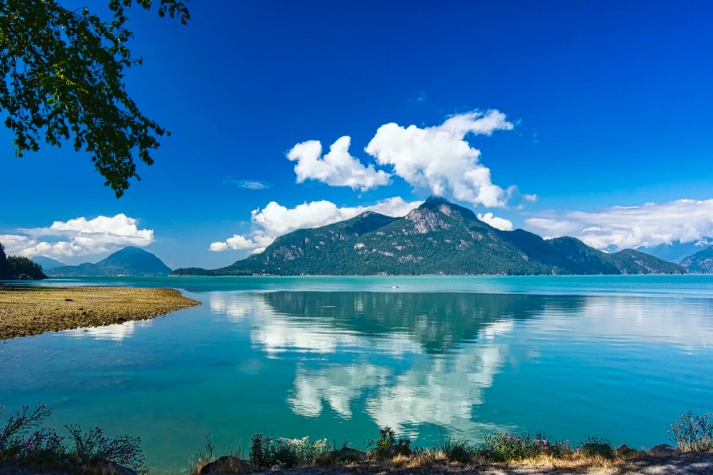 Anvil Island & Howe Sound 18mm View, Porteau Cove PP, Sea-to-Sky Highway, British Columbia