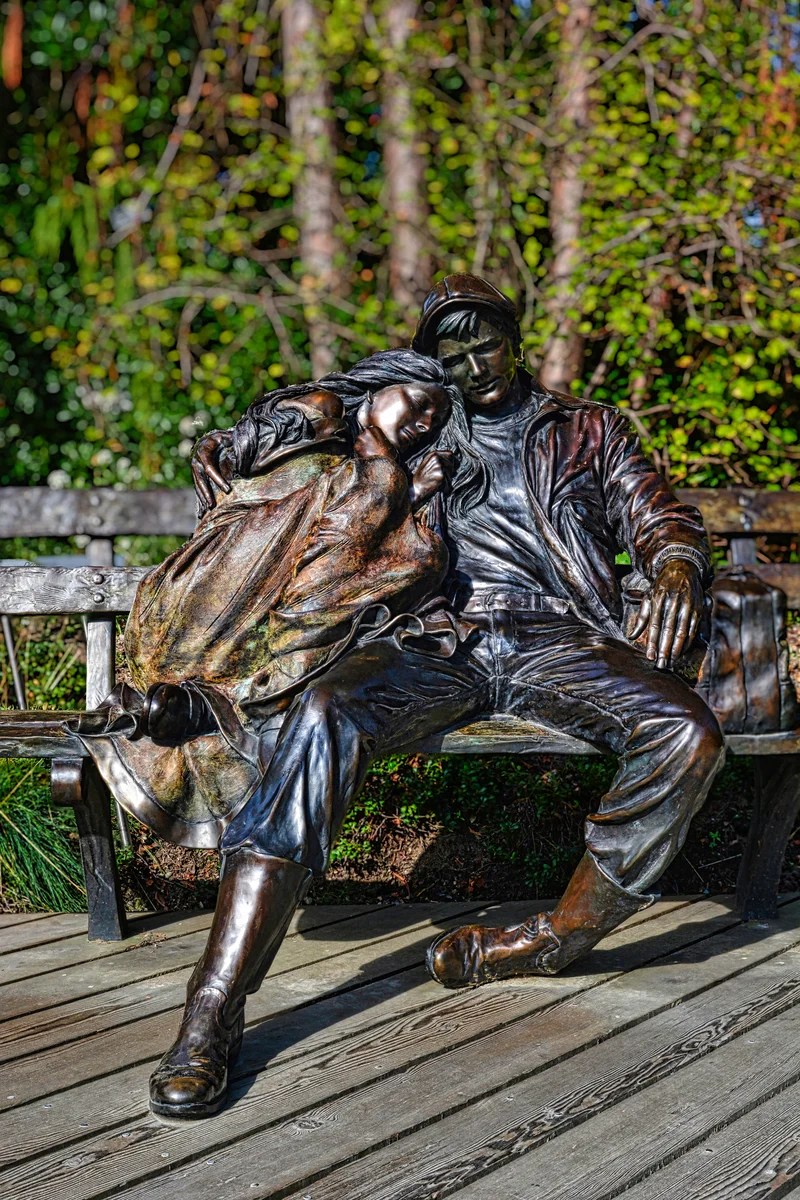 Lovers Statue after edits, English Gardens, Assiniboine Park, Winnipeg, MB