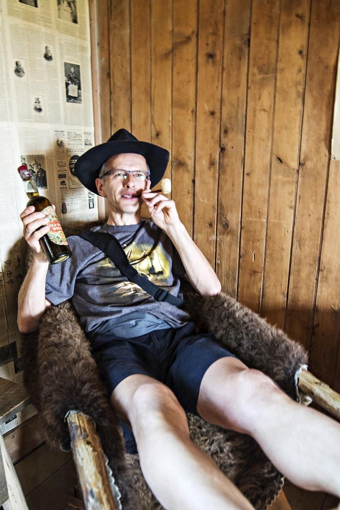 FSJ Fur Trader on LazyBoy Chair!