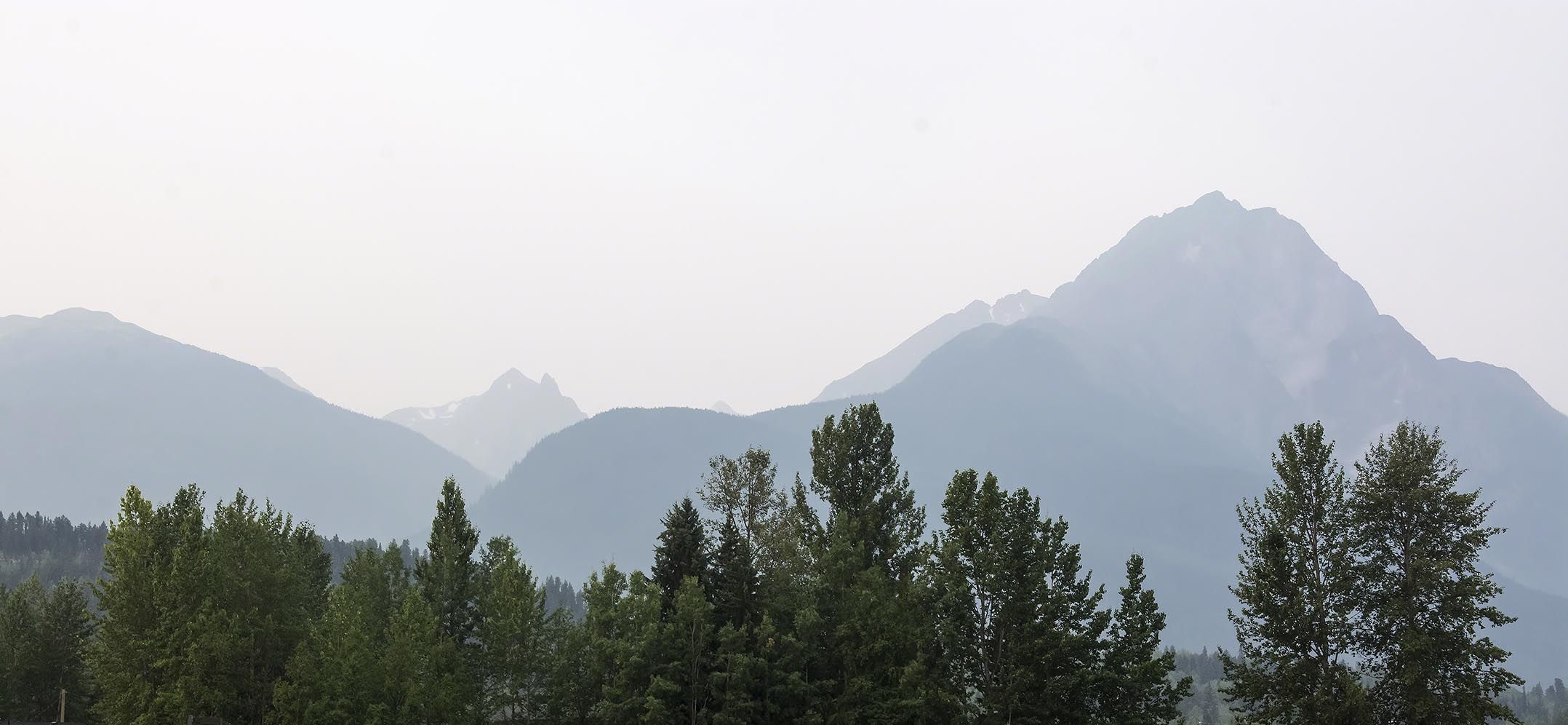 Forest Fires create the Smokey Seven Sisters Forest Fires create the Smokey Seven Sisters, British Columbia