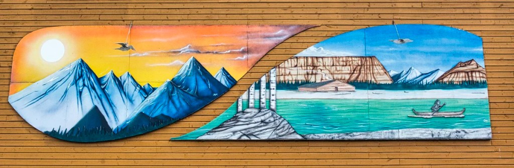 Crow's Yukon Journey Mural, Whitehorse YT
