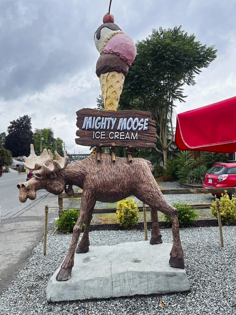 Mighty Moose Ice Cream Sign, Yarrow, BC