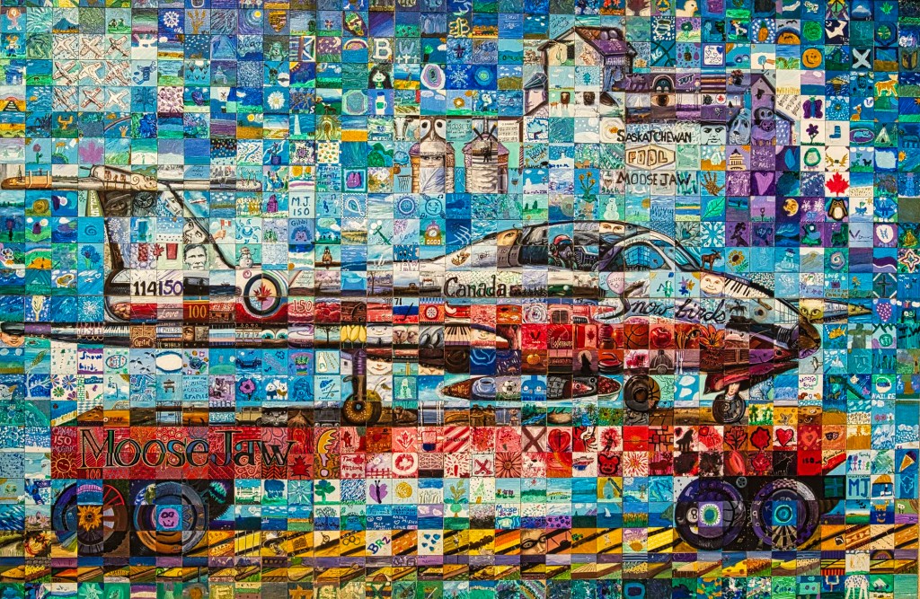Moose Jaw Mosaic of a Snow Bird