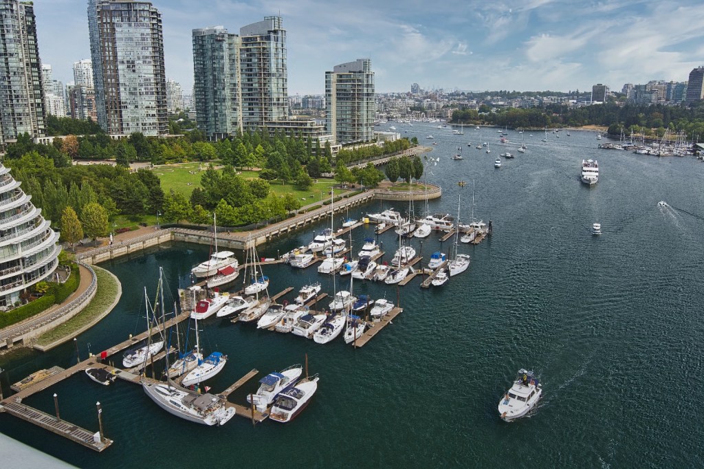 View from Granville Bridge, False Creek, Vancouver, BC