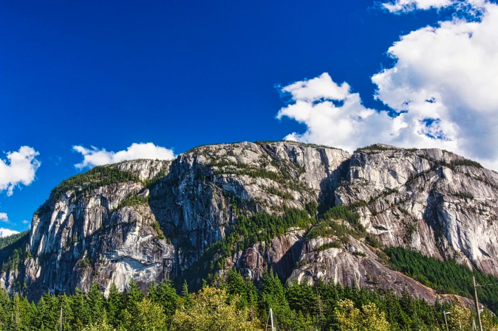 Stawamus Chief cliffs, Squamish Marina, BC