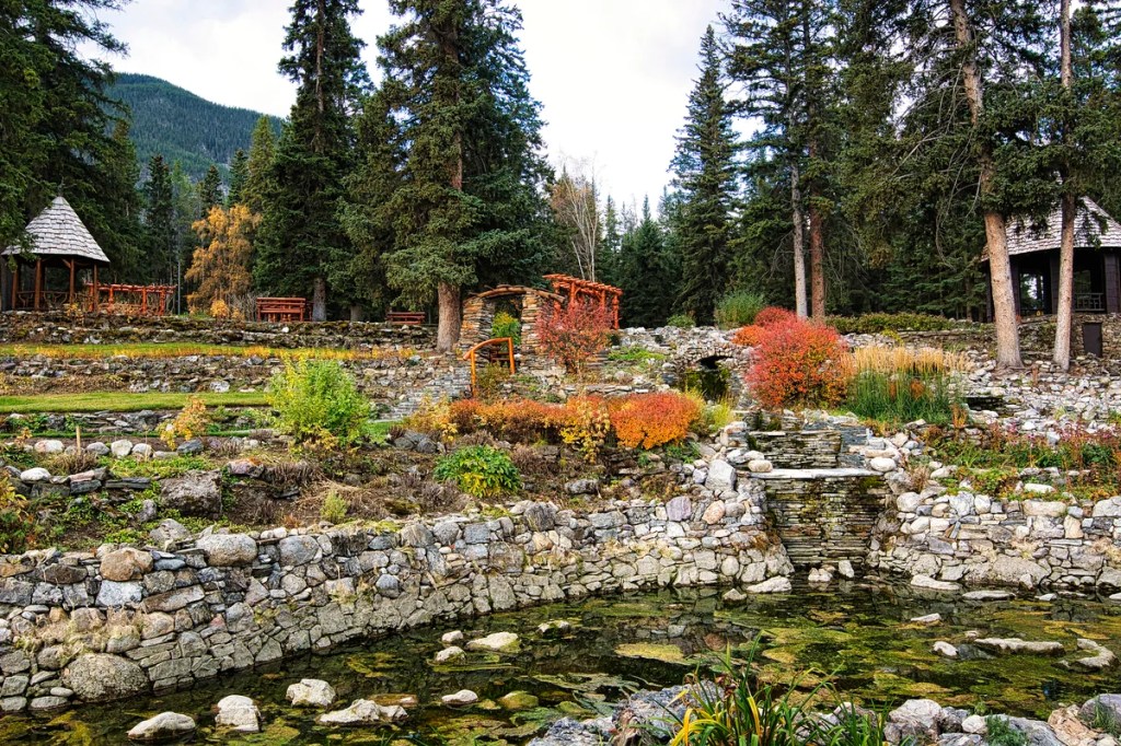 Cascade Gardens in the Fall, Banff, AB