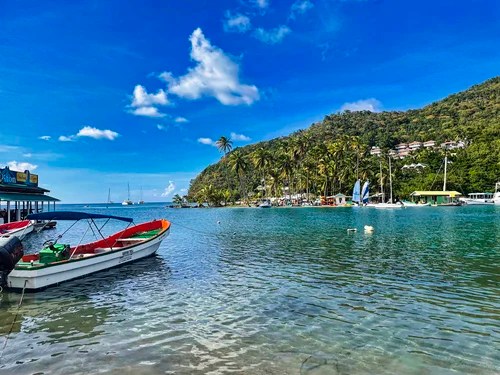 View from shore, Marigot Bay, St. Lucia