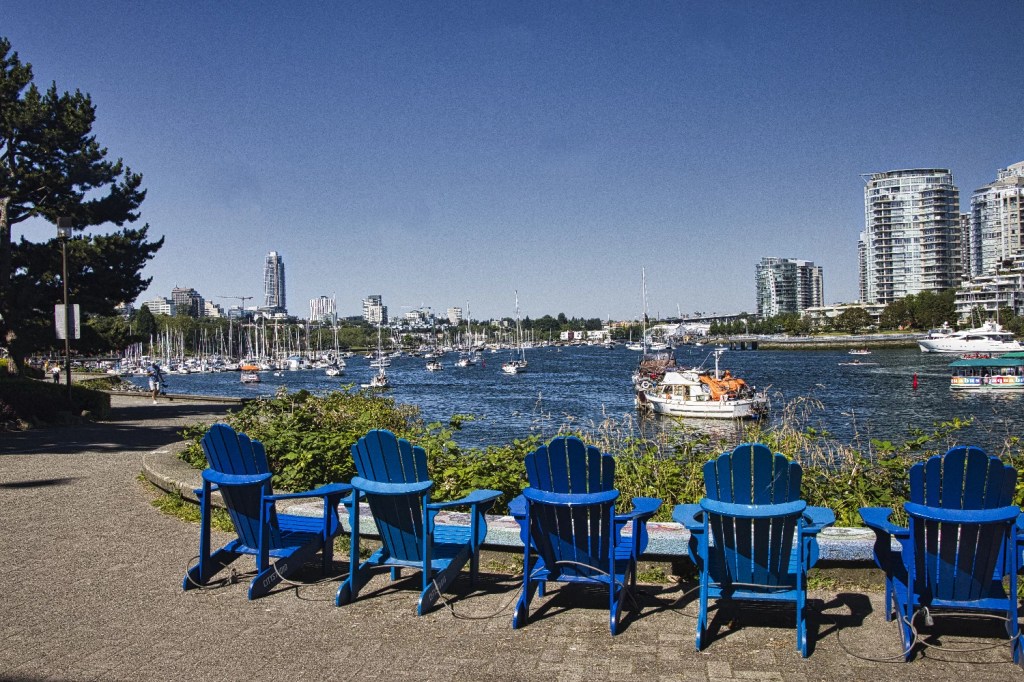Blue Chairs, False Creek, Vancouver, BC