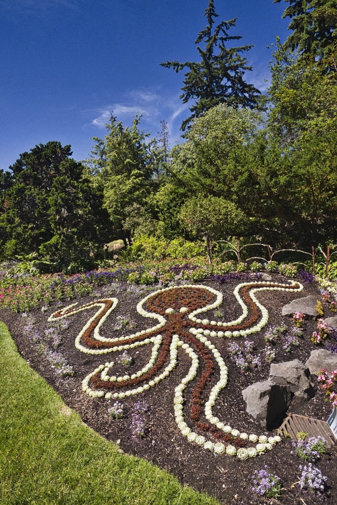 Octopus Painting in Flora, Queen Elizabeth Park, Vancouver, BC