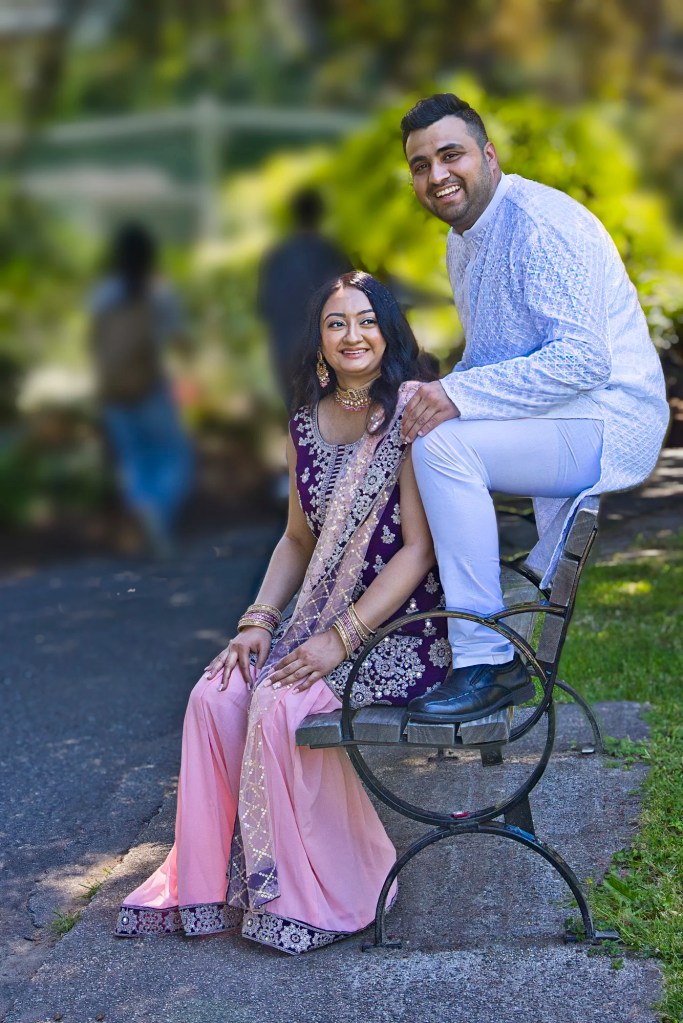 Smiling Newlyweds, Queen Elizabeth Park, Vancouver, BC
