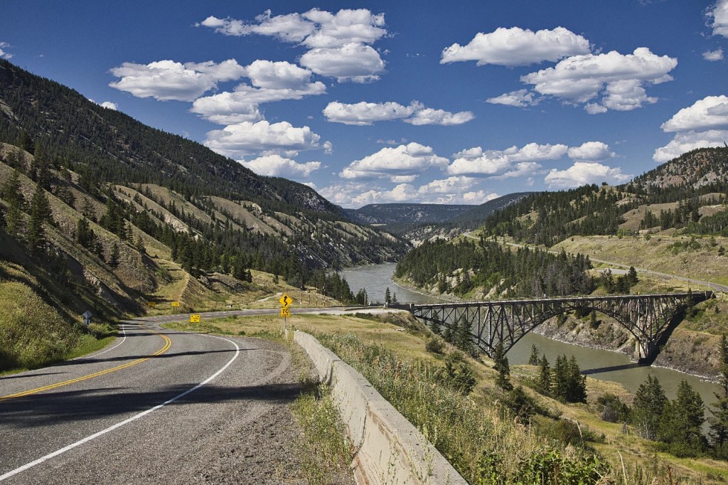 Fraser River Bridge, 44 mm View, Hwy 20, BC