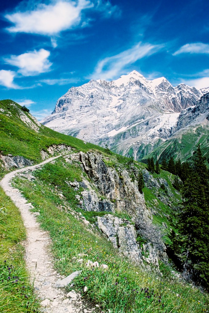 Trail to Lake Oberhornsee, Mt Moench, Lauterbrunnen, Swiss Alps