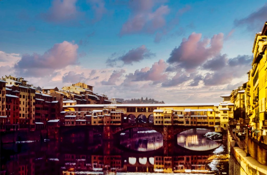 Ponte Vecchio in snow