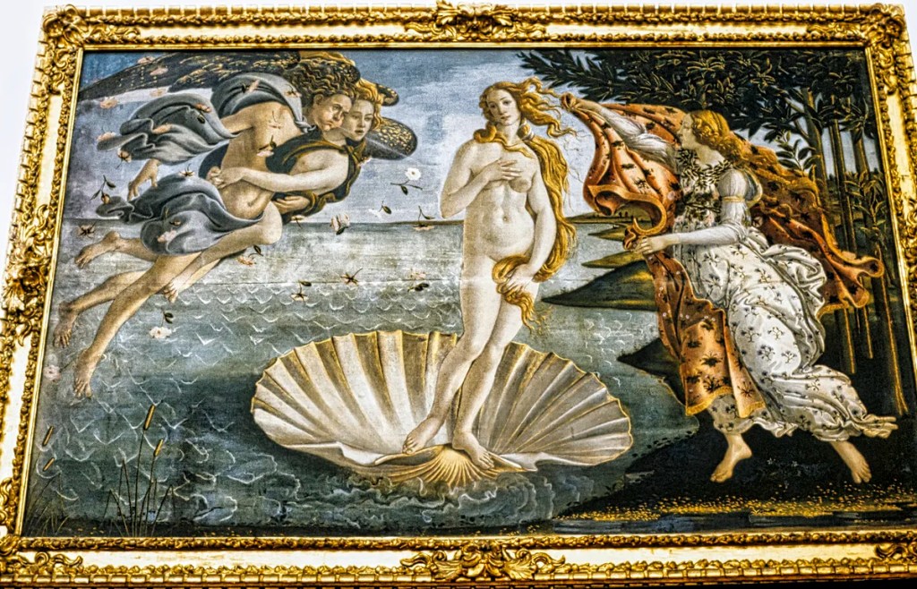 Birth of Venus, Botticelli, Galleria degli Uffizi, Florence