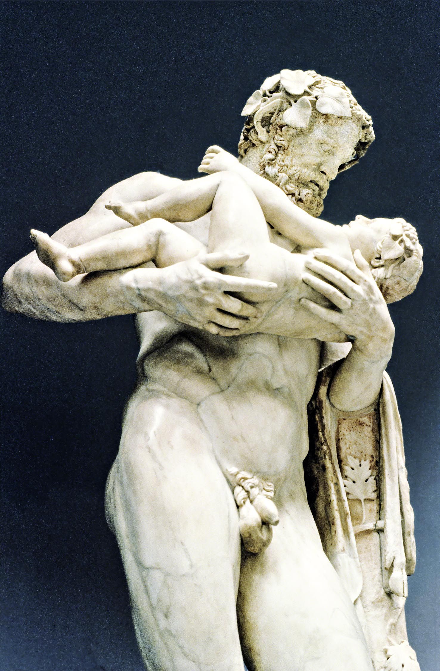 Silenus holding baby Dionysus, Vatican Museums