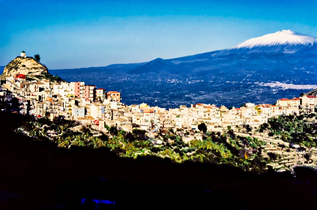 Centuripe and Mt Etna View