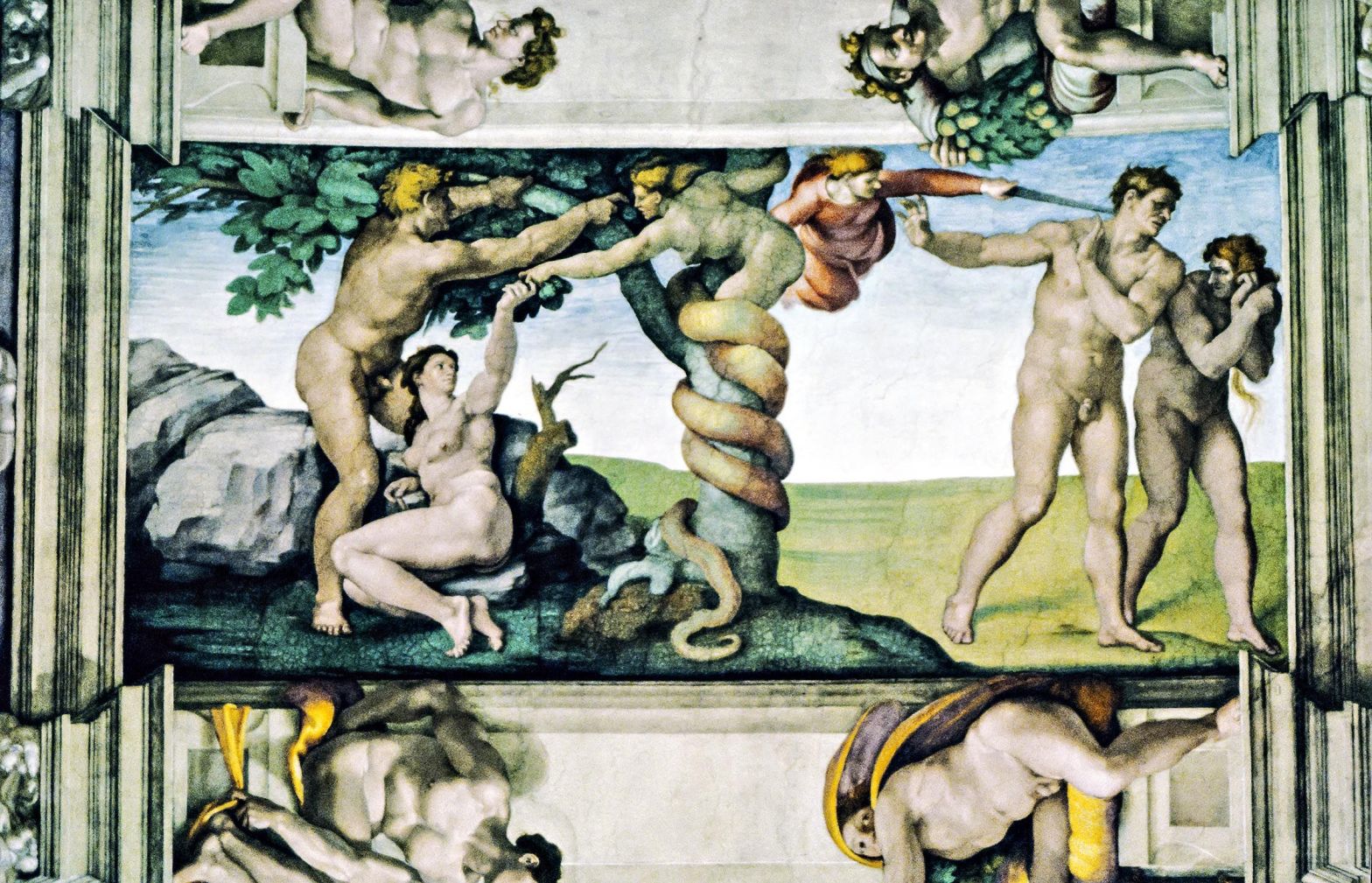 Expulsion from Eden, Michelangelo, Sistine Chapel