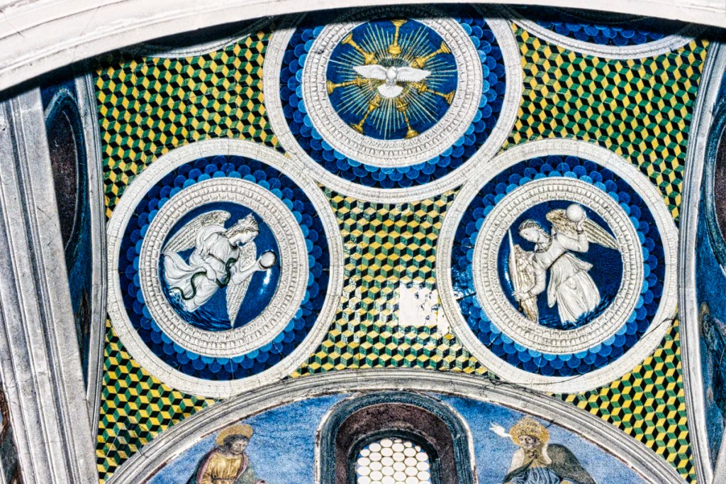 Terracotta vault by Luca della Robbia, San Miniato al Monte