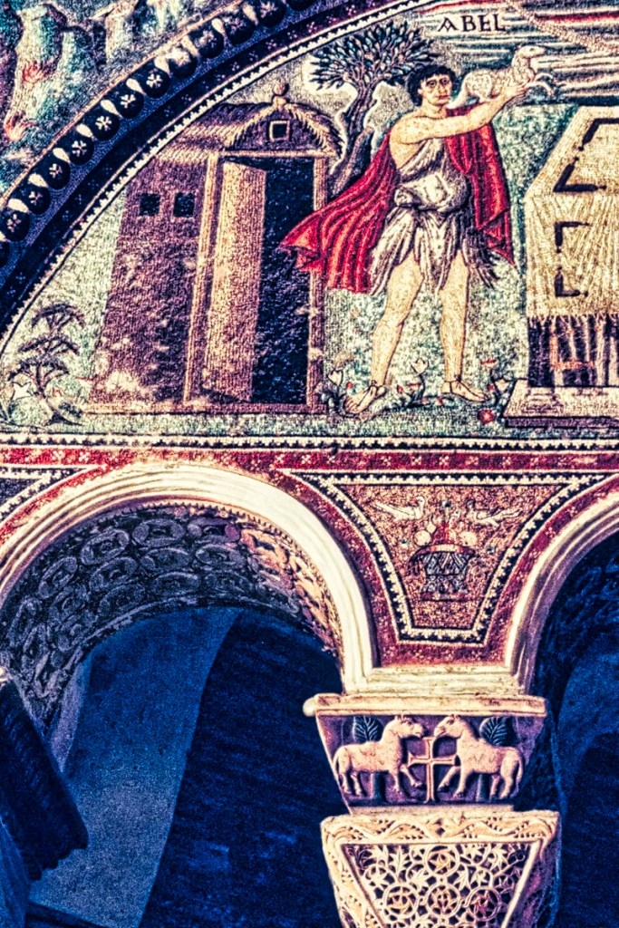 The Sacrifices of Abel and Melchizedek, Basilica of San Vitale, Ravenna The Sacrifices of Abel and Melchizedek, Basilica of San Vitale, Ravenna