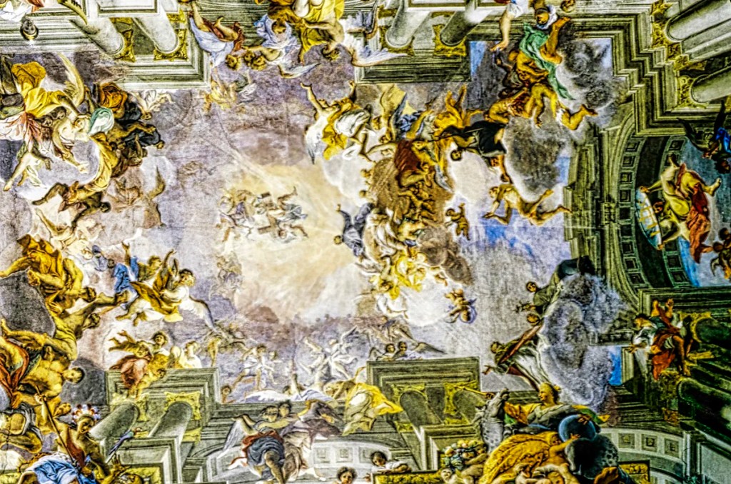 trompe-l'œil ceiling, Andrea Pozzo, Sant' Ignatio di Loyola, Rome