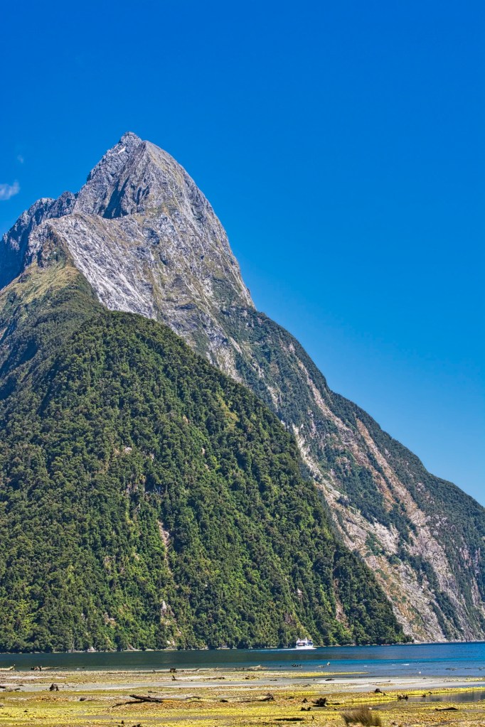 Mitre Peak, Milford Sound, NZ
Nikon 70-300mm f/4.5-5.6 at 105 mm