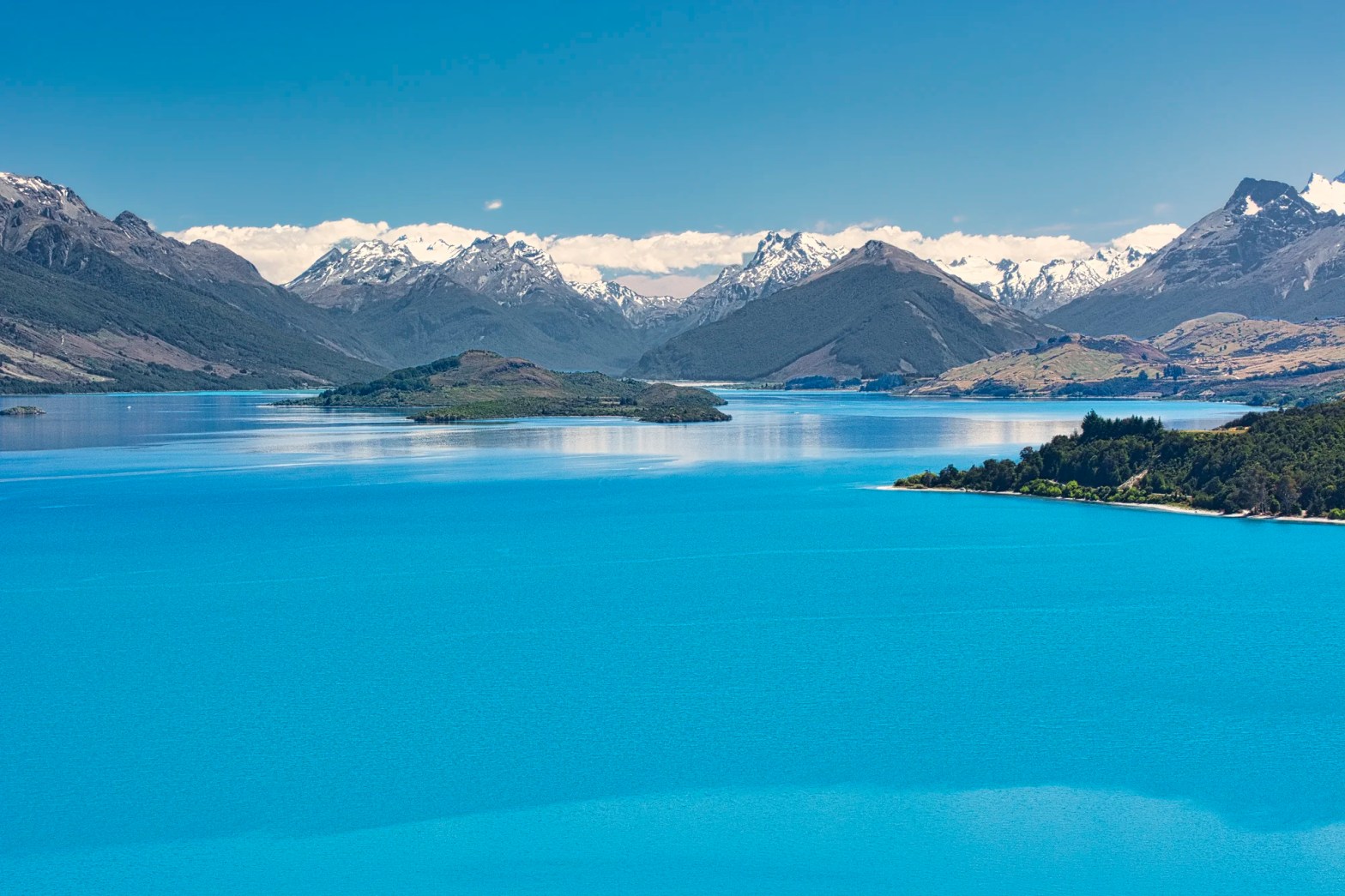 Pig Island & Southern Alps, Glenorchy, NZ