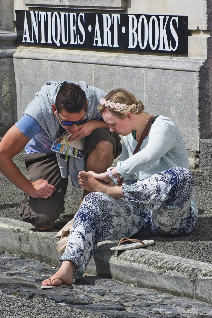 Woman Taking Splinter, Oamaru, NZ