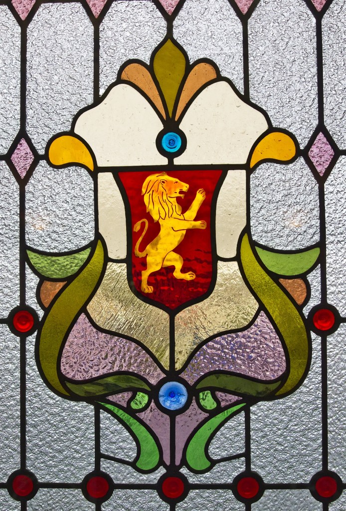 Lion Stained Glass, Dunedin Railway Station, NZ