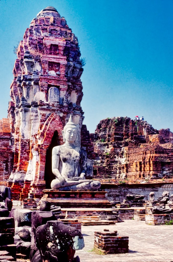 Prang and Buddha, Wat Mahatat, Ayutthaya