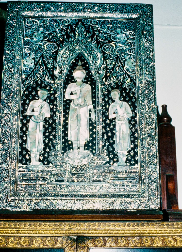 Buddha Mother of Pearl Panel, National Museum, Bangkok
