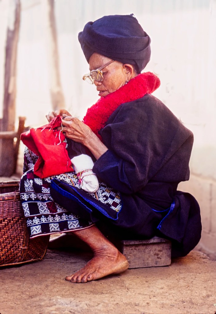 Yao Woman Knitting, Hill Tribe Trek, TH 49-12