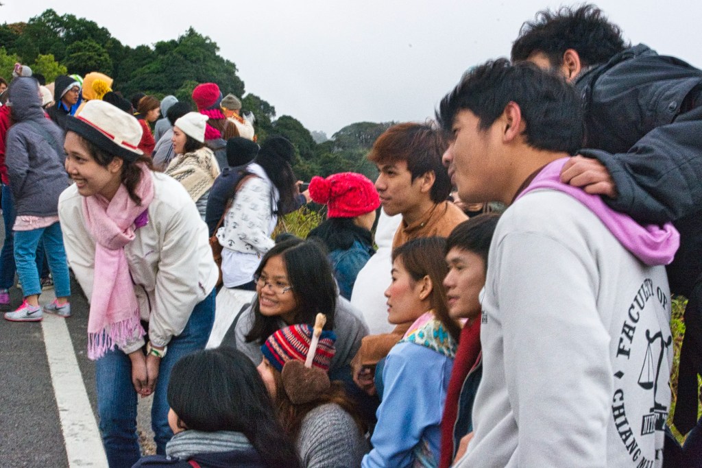 Thai Students Enjoying Doi Inthanon Summit