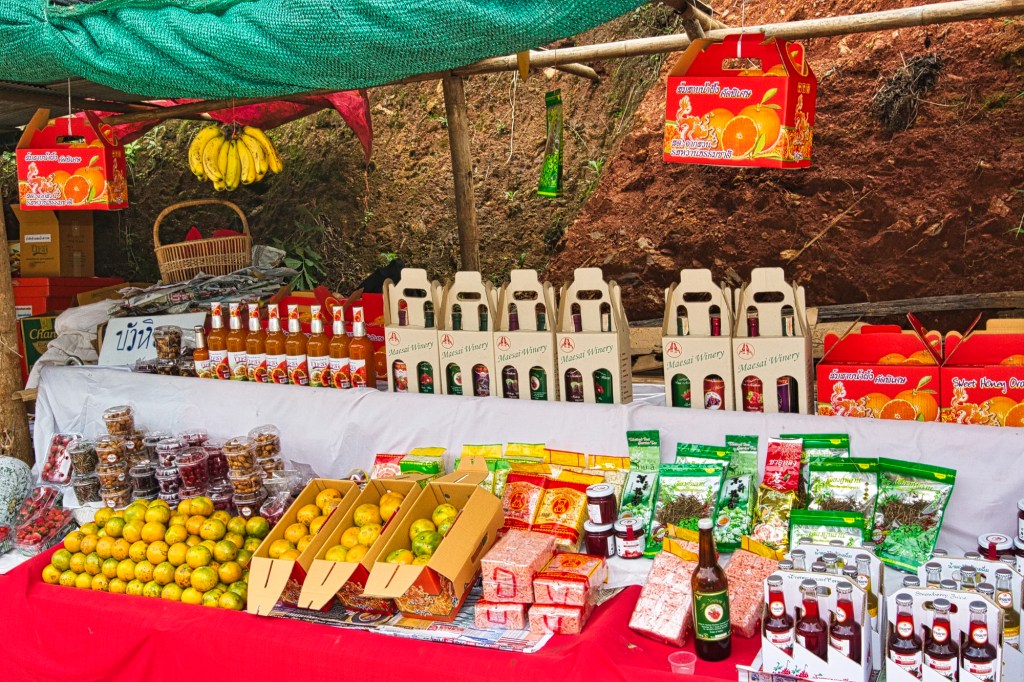 Food stall on road to Ang Khang, Thailand