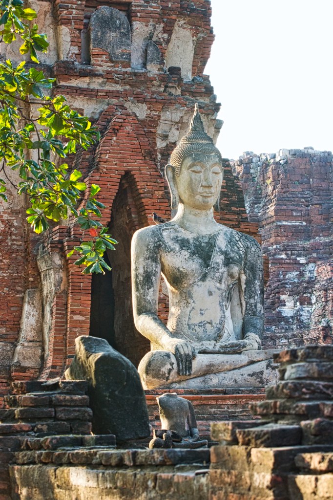 Prang and Buddha, Wat Mahatat, Ayutthaya