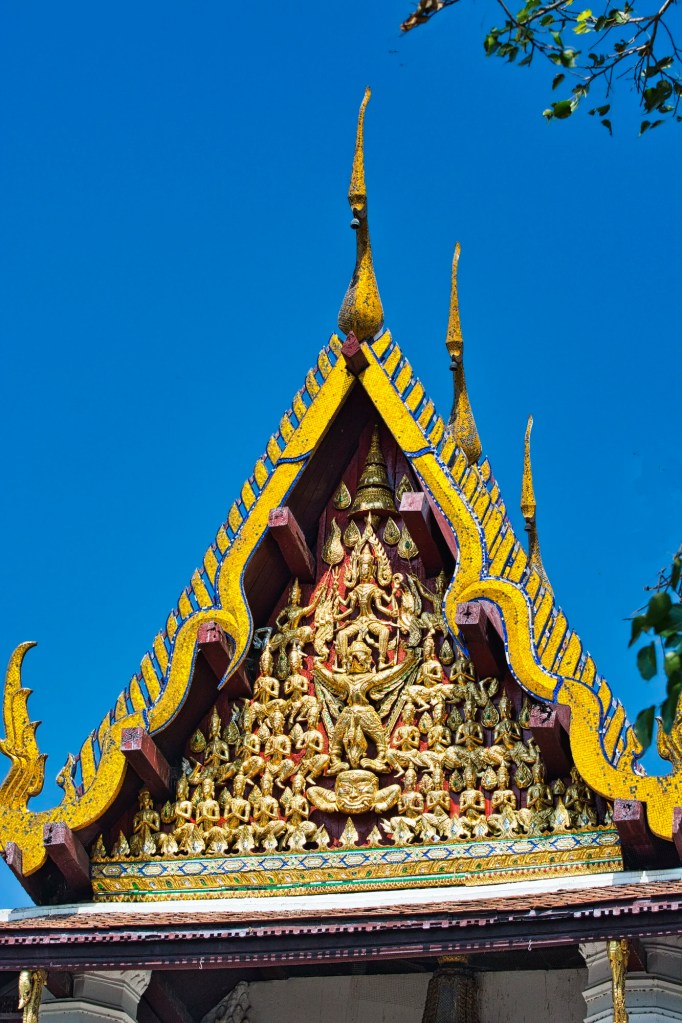 Pediment, Wat Na Phra Meru Rachikaram, Ayutthaya, Thailand