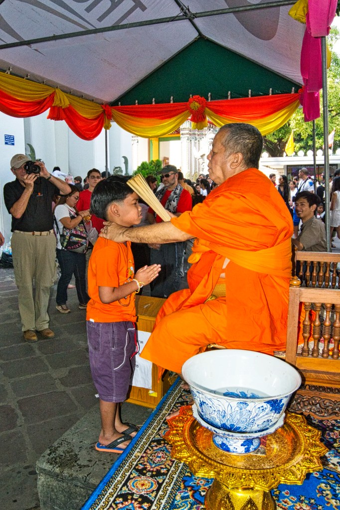 Monk Blessing Boy, Wat Po, Bangkok