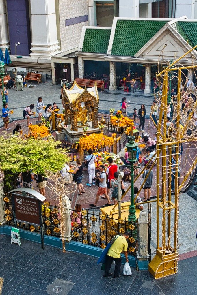 Erawan Shrine View from Sky Train, Bangkok, TH