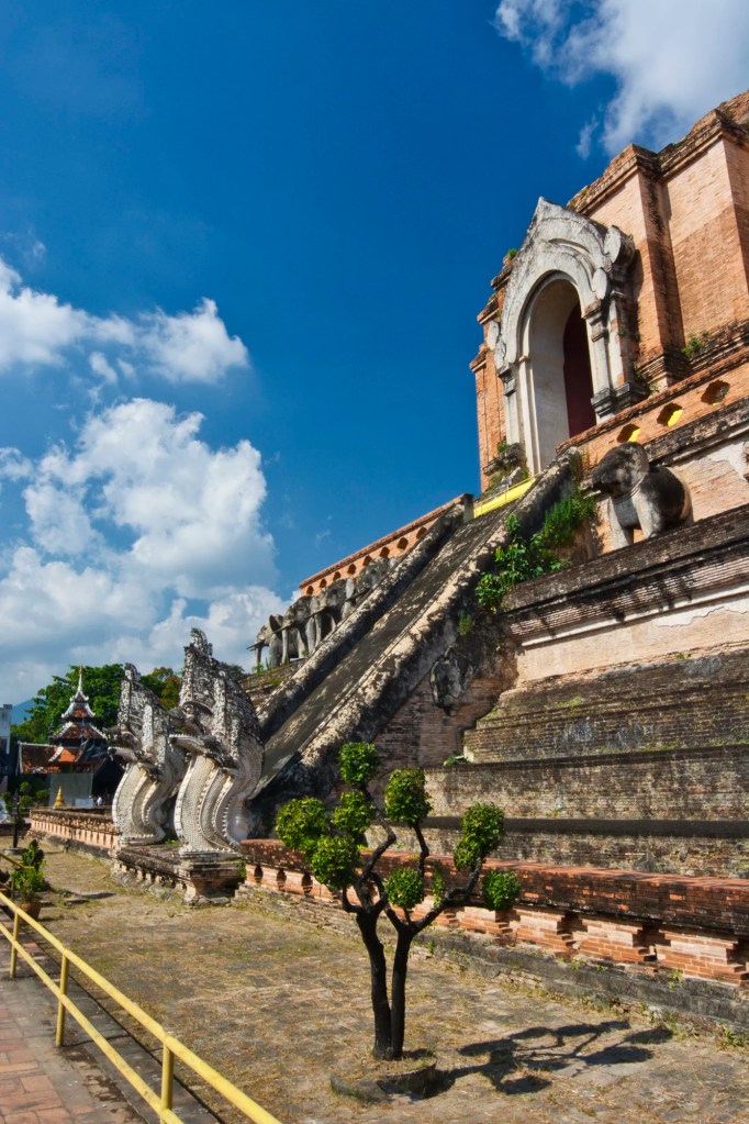 Wat Chedi Luang Chedi Naga Stairway, Chiang Mai