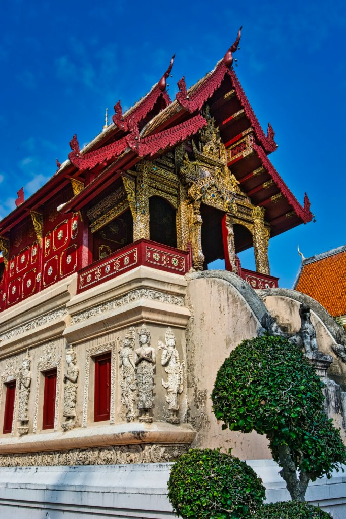 Wat Phra Singh Ho Trai Library Closeup, Chiang Mai