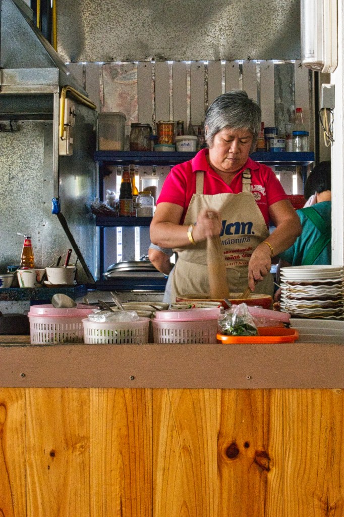 SP Chicken Chef Making Som Tam, Chiang Mai