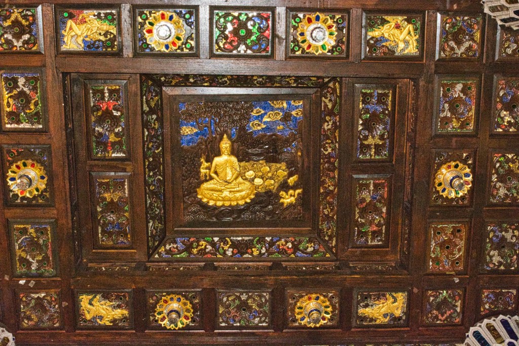 Wat Lok Moli Carved Wood Ceiling, Chiang Mai