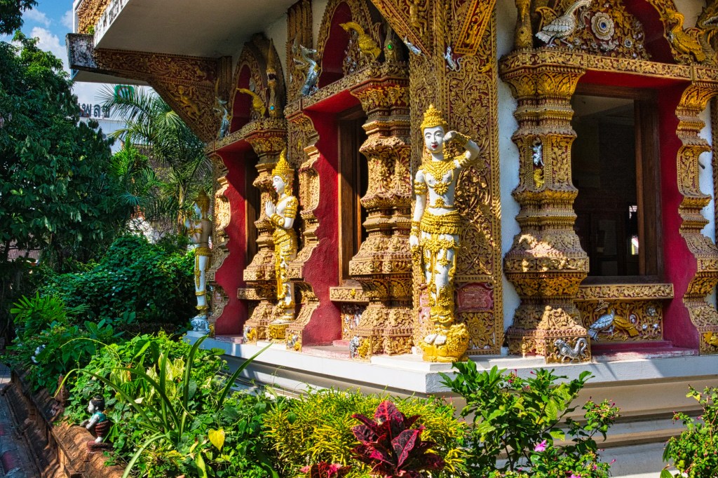 Wat Buppharam Viharn Wood Carvings, Chiang Mai