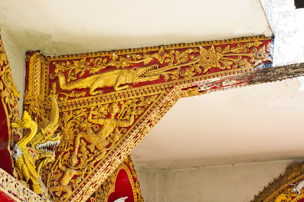 Wat Buppharam Makara Wood Carving, Chiang Mai