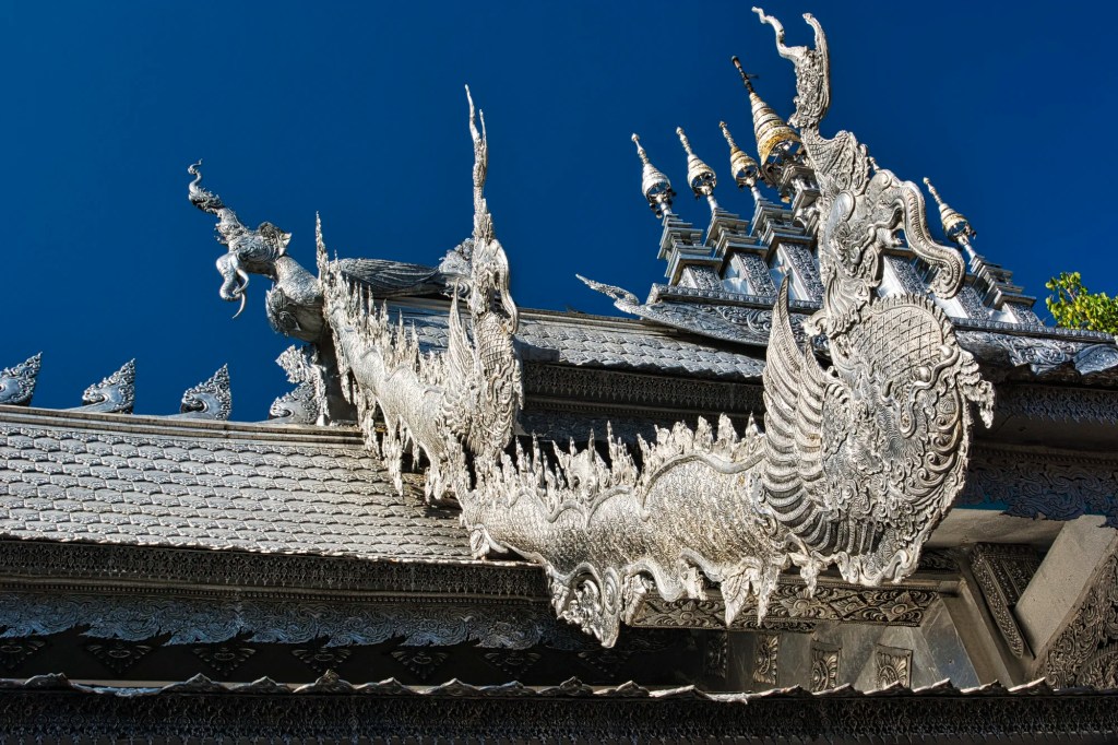 Wat Sri Suphan, Silver repoussé Naga, Chiang Mai